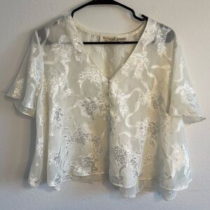 Victorias Secret Women’s Vintage Y2K Sheer Blouse Size Small‎